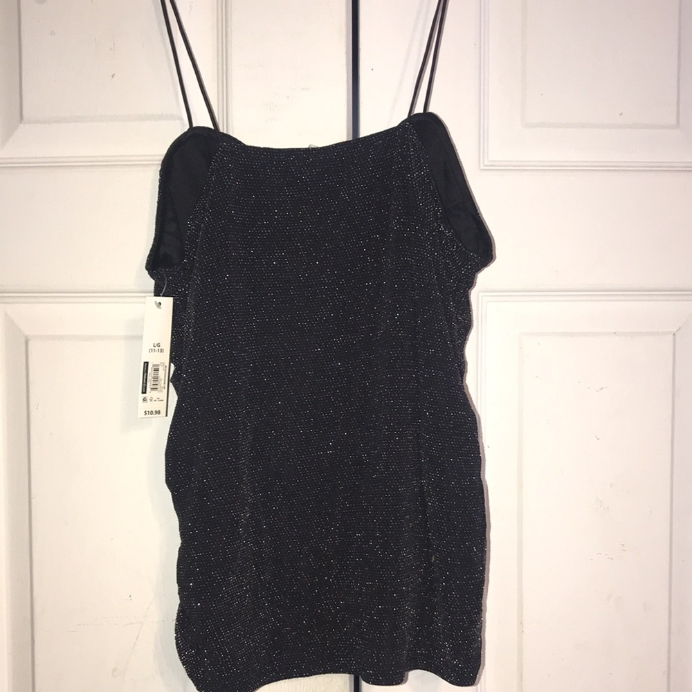 NWT Junior’s Sparkly Ruched Top - Picture 5 of 7